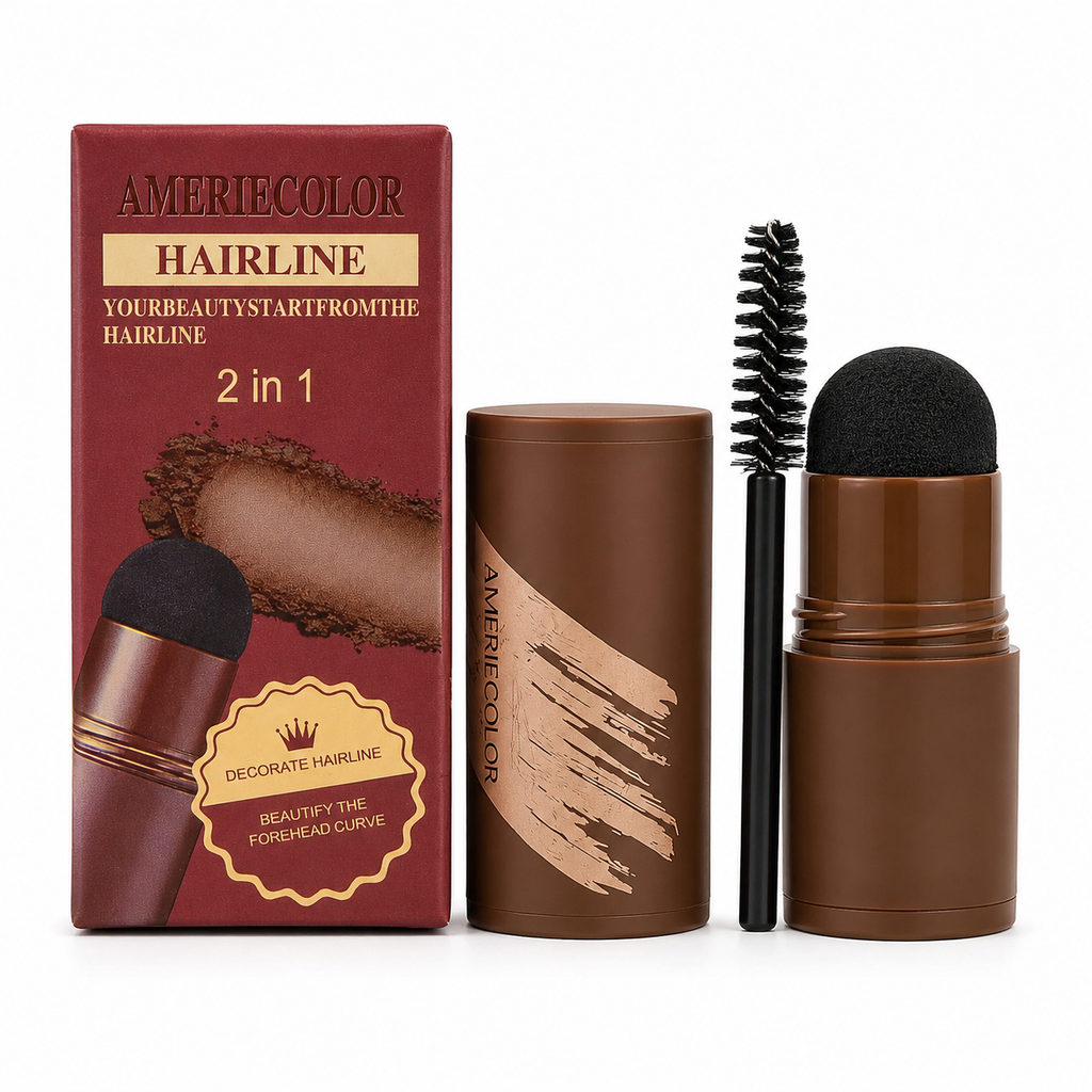 Ameriecolor 2-in-1 Hairline Shadow Stick | Instant Fuller Hairline & Brow Touch-Up ( Buy 1 Get 1 Free)