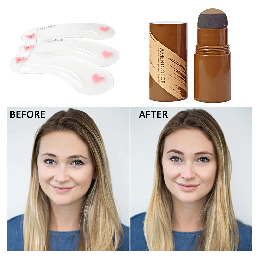 Ameriecolor 2-in-1 Hairline Shadow Stick | Instant Fuller Hairline & Brow Touch-Up ( Buy 1 Get 1 Free)