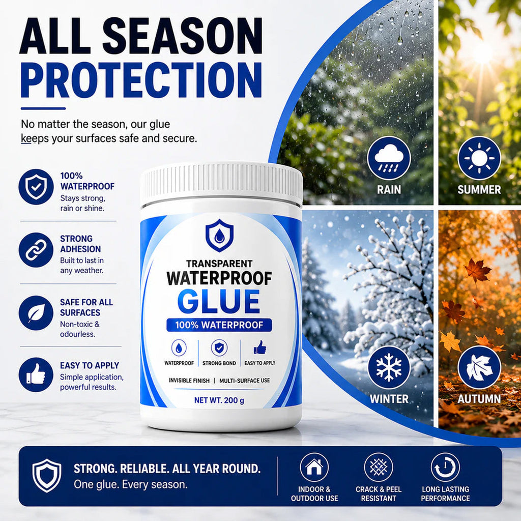 Transparent Waterproof Glue with Free Brush, (Buy 1 Get 1 Free )