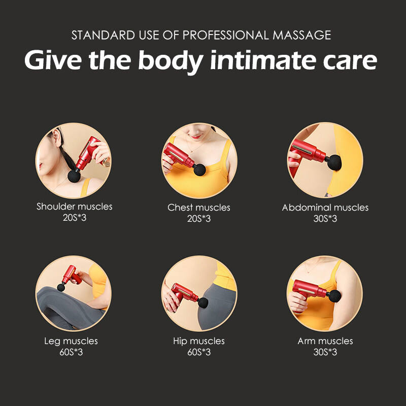 Deep Tissue Relaxation Gun Massager for Pain Relief | 4 Massage Heads