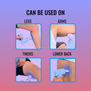 Deep Tissue Relaxation Gun Massager for Pain Relief | 4 Massage Heads