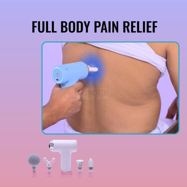 Deep Tissue Relaxation Gun Massager for Pain Relief | 4 Massage Heads